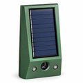 Répulsif lapin solaire à ultrasons Naturia Anti-Lapin Flash, boîtier vert avec panneau solaire