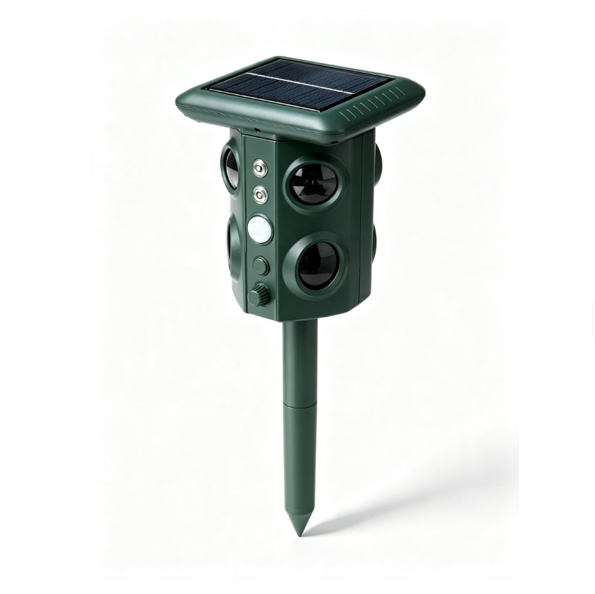 Naturia Multi-Fréquence Pro, répulsif solaire 5 modes à ultrasons, vibration et flash, sur piquet