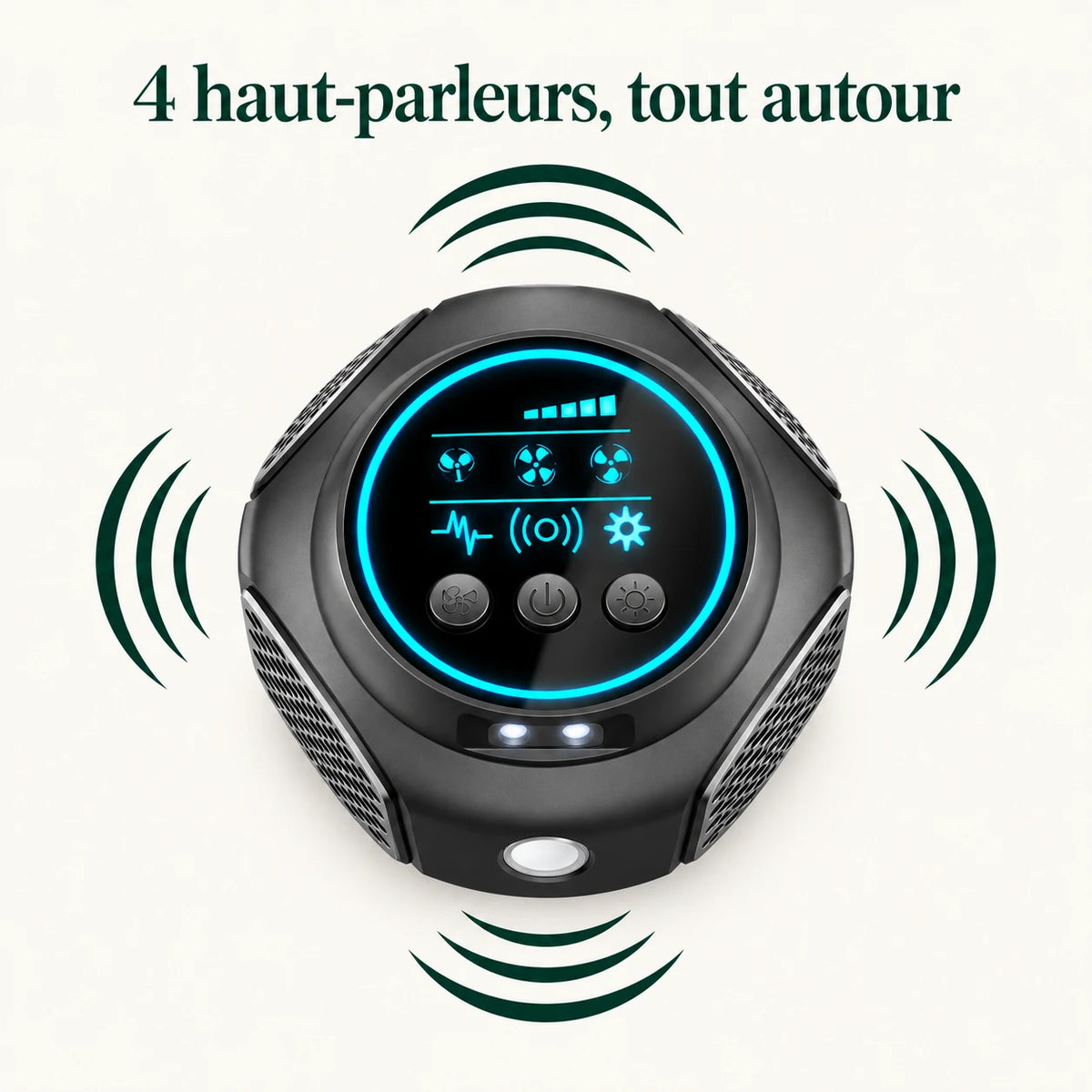Répulsif souris à 4 haut-parleurs émettant des ultrasons à 360°